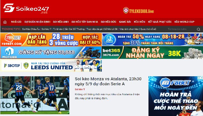 Các trang web soi kèo bóng đá